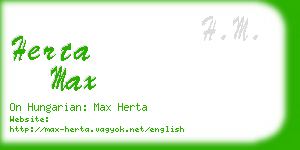 herta max business card